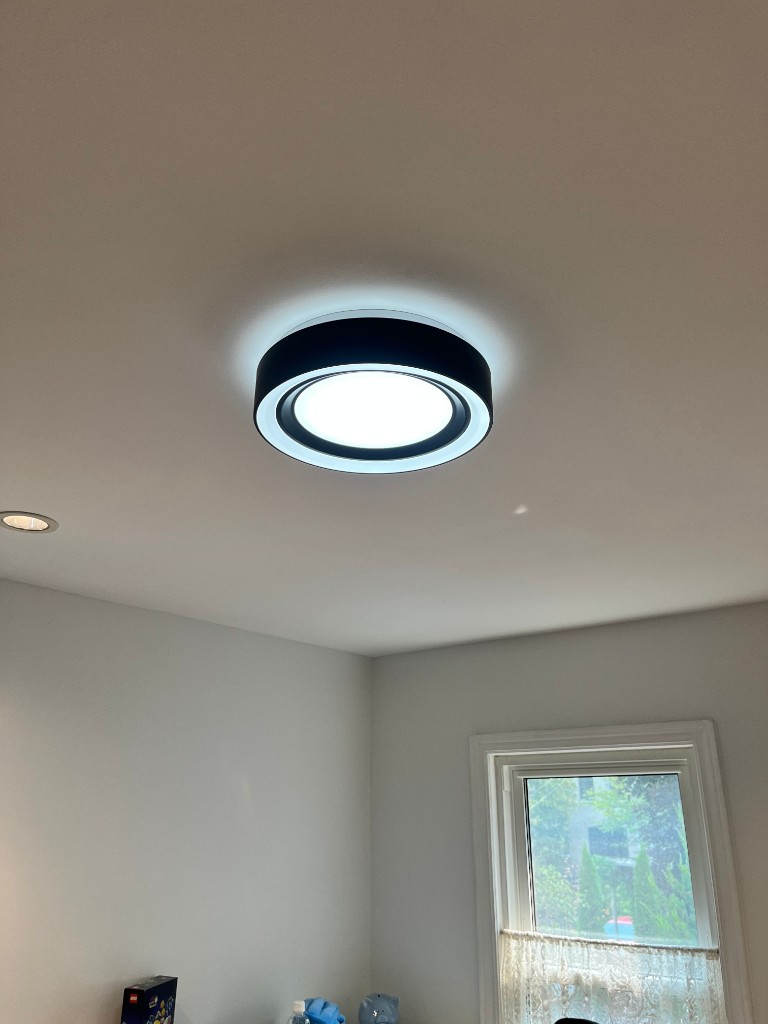 Ceiling fan to light, East End, Toronto